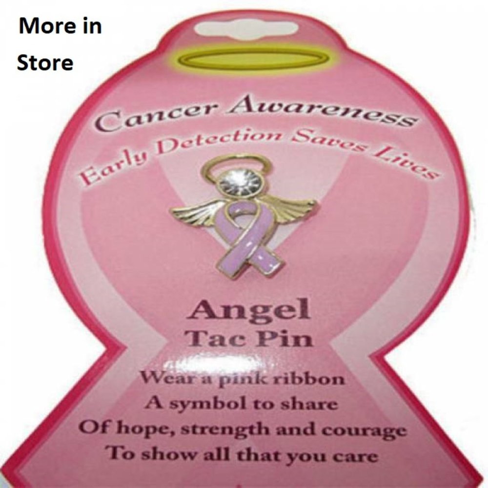 Breast cancer awareness brooch chain CZ NWT
